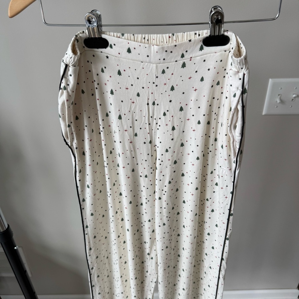 Tommy John Christmas Tree and Starry White Pajama Pull-On Pants - Super Soft - Picture 4 of 8